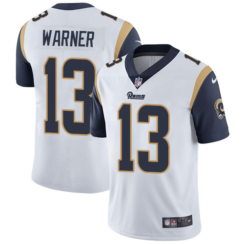 Nike Rams #13 Kurt Warner White Men's Stitched NFL Vapor Untouchable Limited Jersey